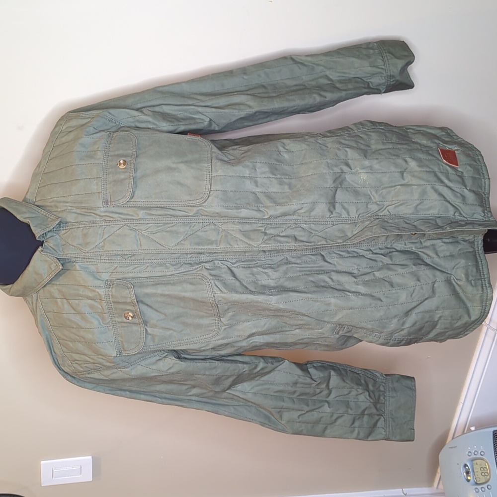 Fully lined wax coated shirt jacket